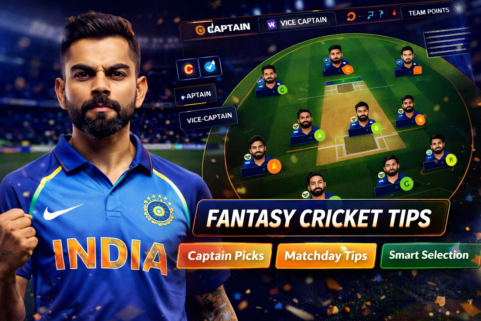 Cric Fantasy App role based fantasy cricket checklist