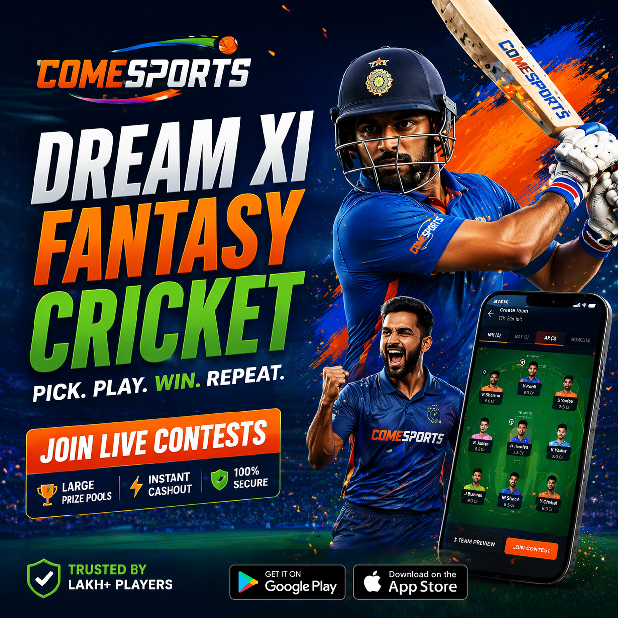 Cric Fantasy App fantasy sports main visual